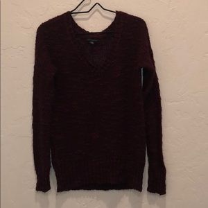 American Eagle Outfitters V-neck maroon sweater
